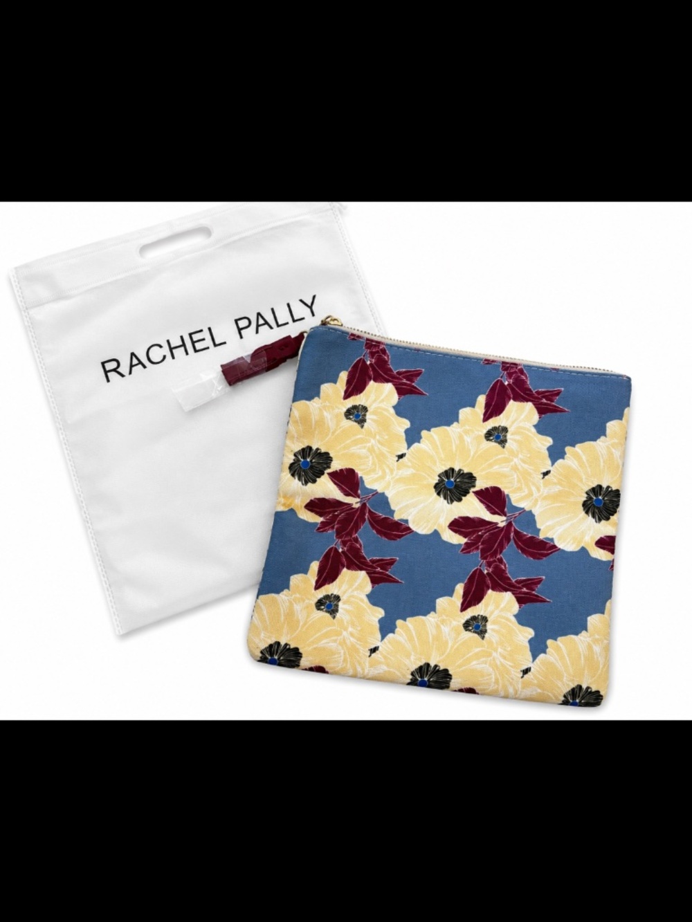 Rachel Pally Floral Canvas Zip Pouch Bag NWT - Picture 1 of 7